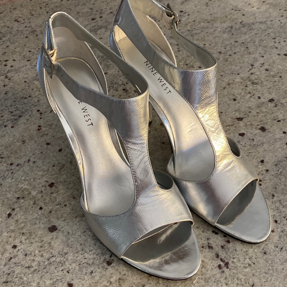 Silver color heels